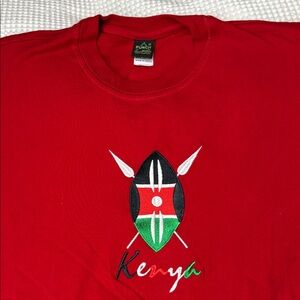 Red Kenya Graphic T-Shirt - XL (Made in Kenya)